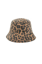Nicks Bucket Hat Black and Brown Leopard