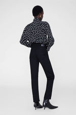 Ruby Shirt Black and White Double Dot Jacquard