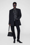 Ruby Shirt Black and White Double Dot Jacquard