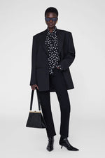 Ruby Shirt Black and White Double Dot Jacquard