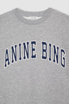 Spencer Sweatshirt Anine Bing Medium Heather Grey With Navy