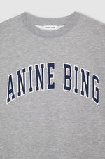 Spencer Sweatshirt Anine Bing Medium Heather Grey With Navy