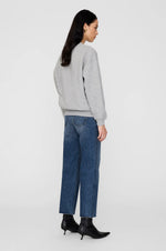 Spencer Sweatshirt Anine Bing Medium Heather Grey With Navy