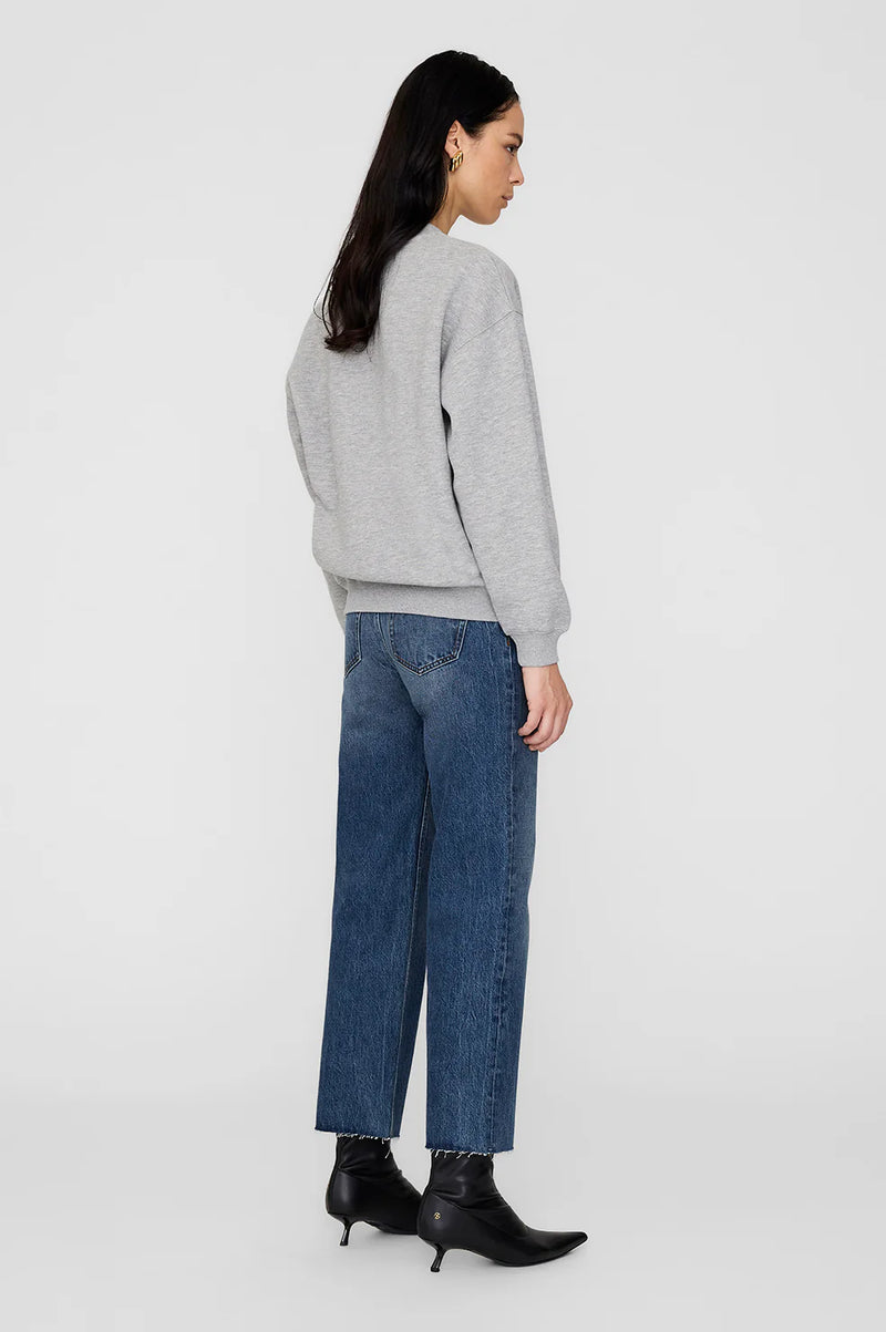 Spencer Sweatshirt Anine Bing Medium Heather Grey With Navy