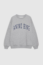 Spencer Sweatshirt Anine Bing Medium Heather Grey With Navy