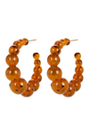 Andy Hoop Earrings Small Size Acetate Gold Tortoise