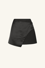 Adri Tuxdeo Wrap Mini Skirt Black