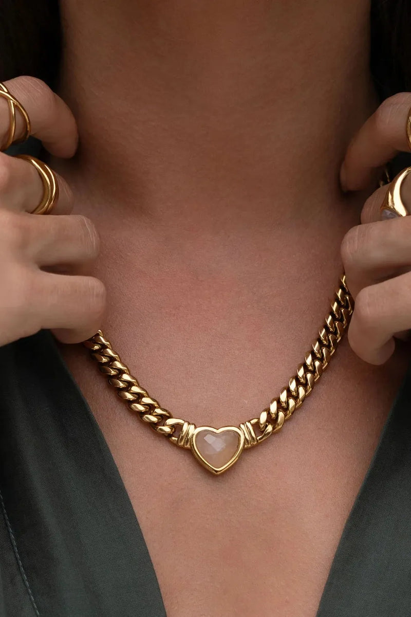 Valentine Necklace Rose Quartz