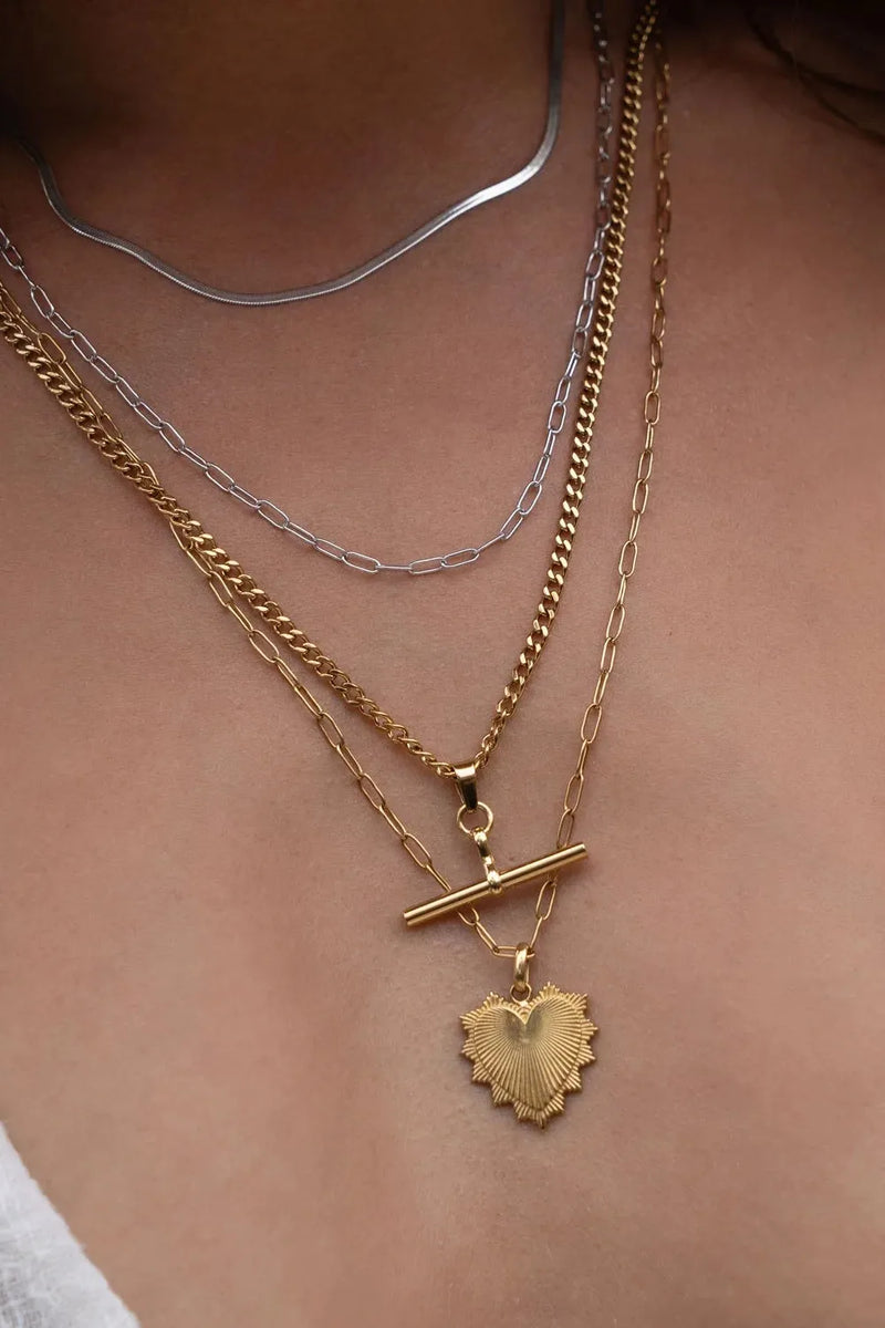 Queen Of Hearts Gold Necklace