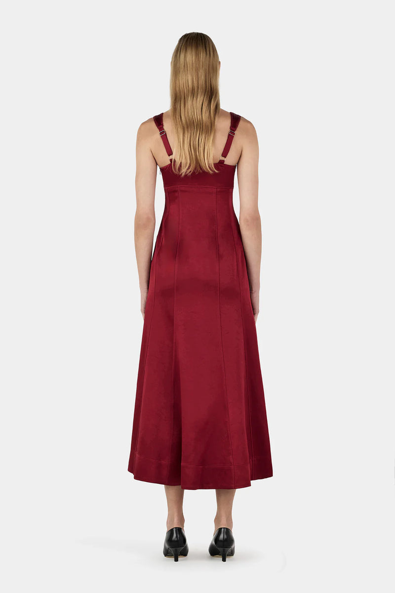 Alessandra Dress Red Dahlia