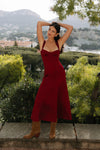 Alessandra Dress Red Dahlia