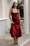 Alessandra Dress Red Dahlia