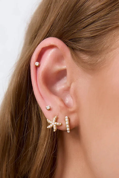 Malibu Pearl Earrings Gold