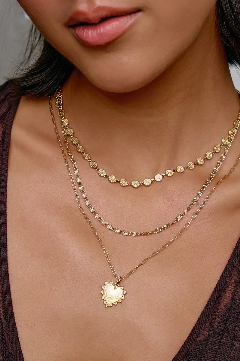 Queen Of Hearts Gold Necklace