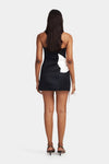 Aspen Mini Dress Black w/ White Bow