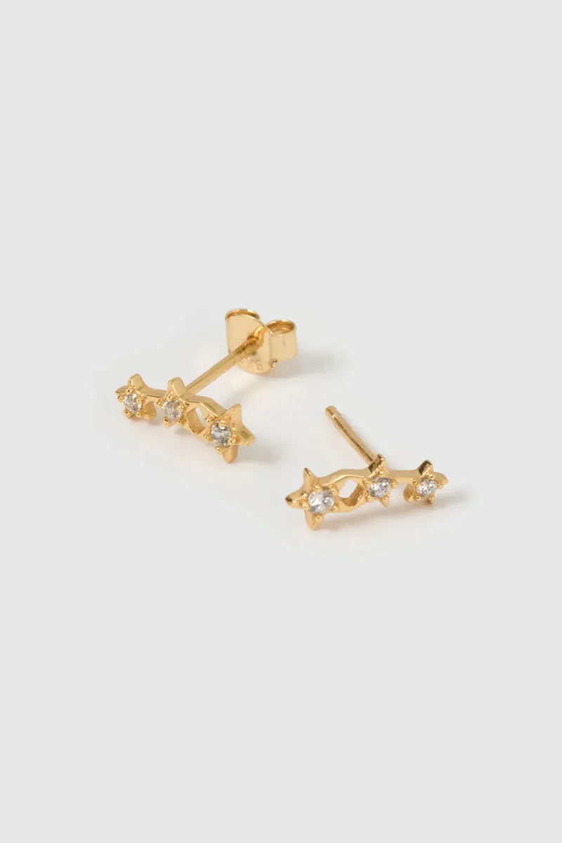 Astra Triple Star Earrings