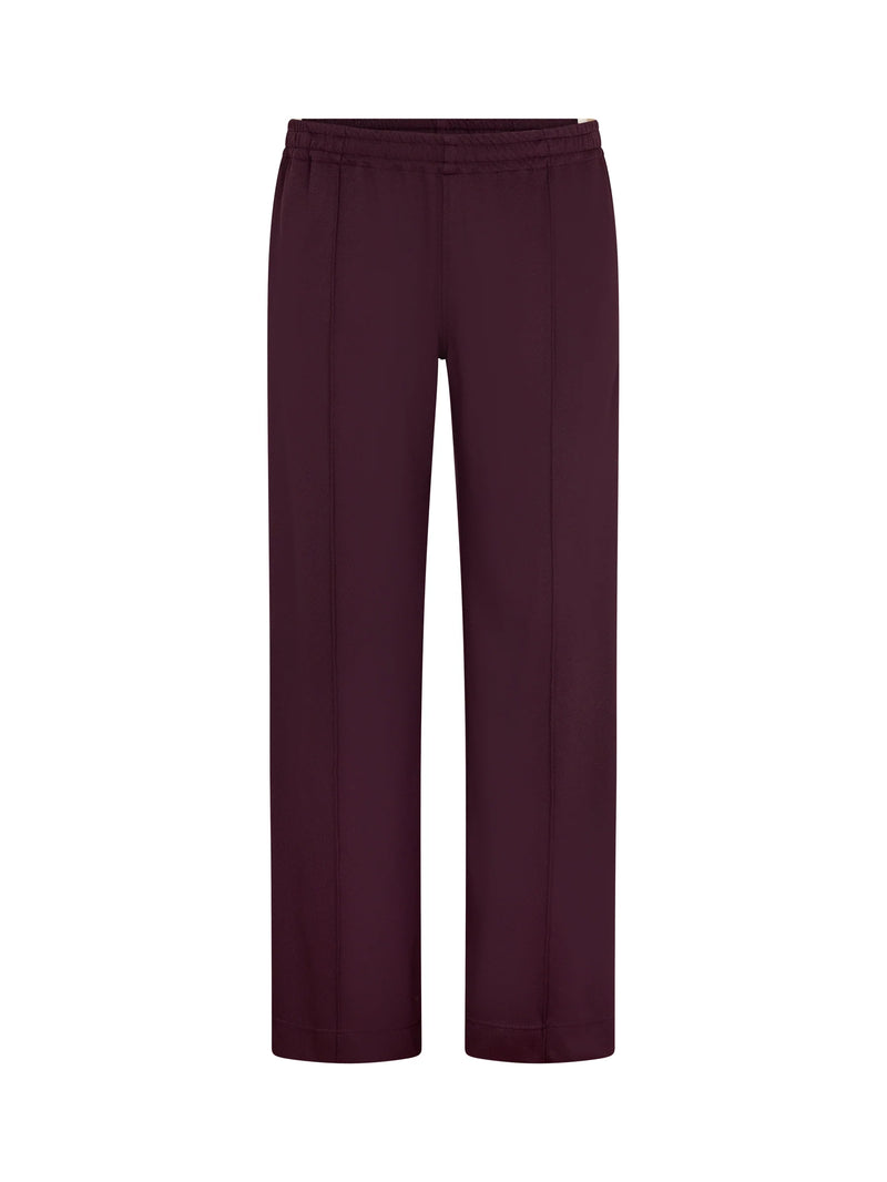 Wide Leg Athletic Tape Pant Dark Plum