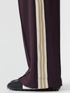 Wide Leg Athletic Tape Pant Dark Plum