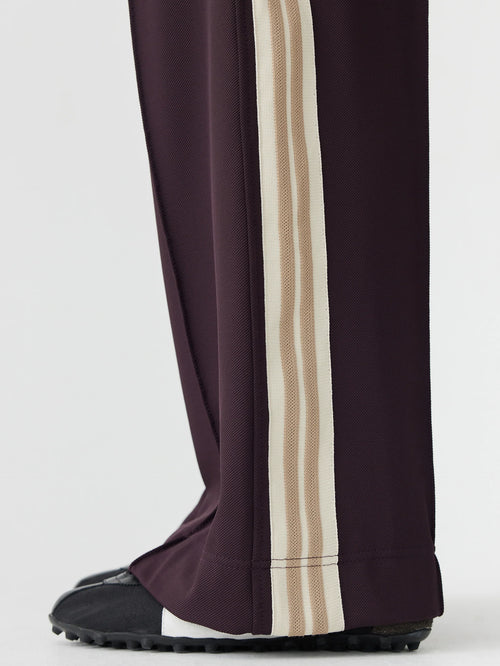 Wide Leg Athletic Tape Pant Dark Plum