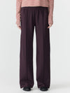 Wide Leg Athletic Tape Pant Dark Plum