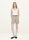 Carrie Short Oatmeal Linen Blend