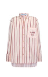 Alpine Cotton Stripe Shirt Light Blush