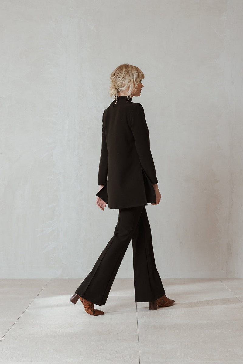 Flare Trousers Black