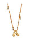 Bubble Letter Necklace Blush