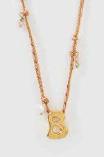 Bubble Letter Necklace Blush