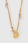 Bubble Letter Necklace Blush