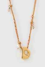 Bubble Letter Necklace Blush