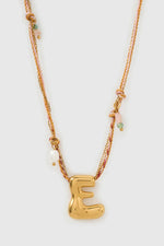 Bubble Letter Necklace Blush