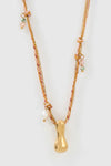 Bubble Letter Necklace Blush