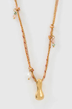Bubble Letter Necklace Blush