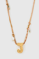 Bubble Letter Necklace Blush