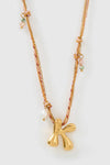 Bubble Letter Necklace Blush