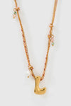 Bubble Letter Necklace Blush