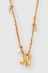 Bubble Letter Necklace Blush