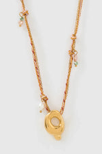 Bubble Letter Necklace Blush