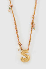 Bubble Letter Necklace Blush