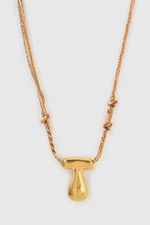 Bubble Letter Necklace Blush
