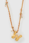Bubble Letter Necklace Blush