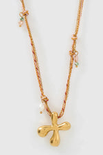 Bubble Letter Necklace Blush