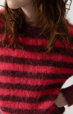 Bymi Jumper Burgundy and Hortensia Striped