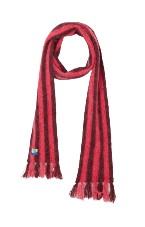 Bymi Scarf Burgundy and Hortensia Striped