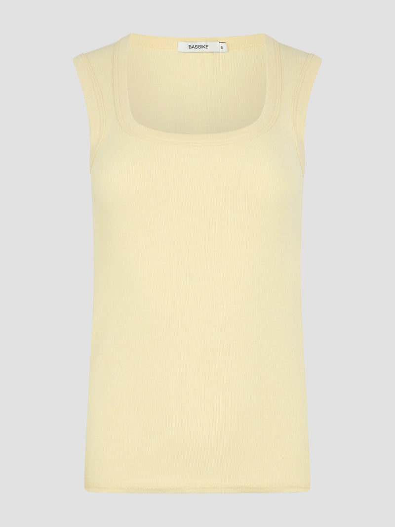 Low Scooped Rib Tank Lemon Glaze