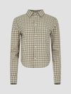 Cotton Check Western Shirt Taupe/Natural Check