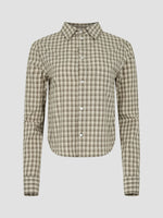 Cotton Check Western Shirt Taupe/Natural Check