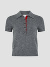 Wool Cashmere Slim Fit Polo Dark Charcoal