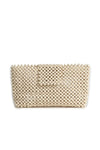 Beaded Wallet Cream